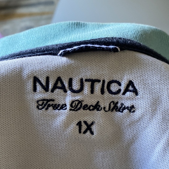 NAUTICAL TRUE DECK SHIRT OCEAN BLUE LITTLE DEFECT SEE PHOTO - Picture 5 of 6